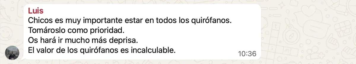 Captura de WhatsApp de una distribuidora que aplica el Método APOLO